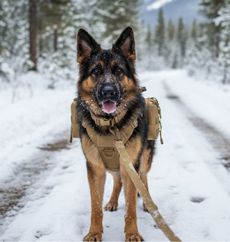 6-in-1 Full Tactical Set- Harness, collar, leash and MOLLE pouches