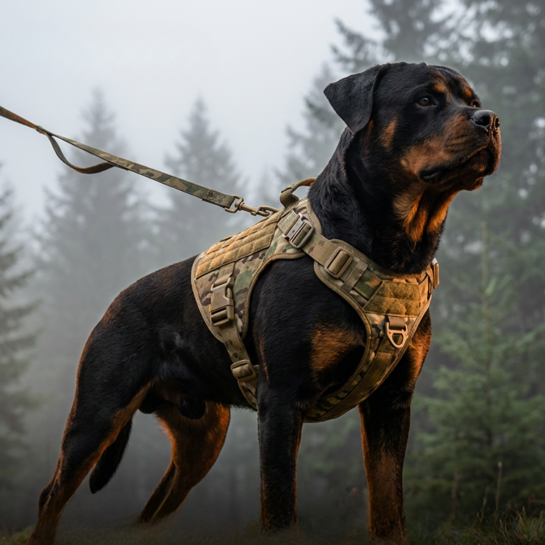 3-in-1 No-Pull Tactical Harness, Collar and Bungee Leash Set
