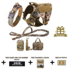 6-in-1 Full Tactical Set- Harness, collar, leash and MOLLE pouches