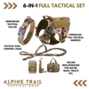 6-in-1 Full Tactical Set- Harness, collar, leash and MOLLE pouches