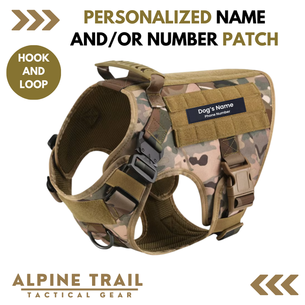 military gear names Personalized Name and Number Tactical Patch – Alpine Trail