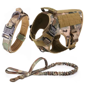 3-in-1 No-Pull Tactical Harness, Collar and Bungee Leash Set