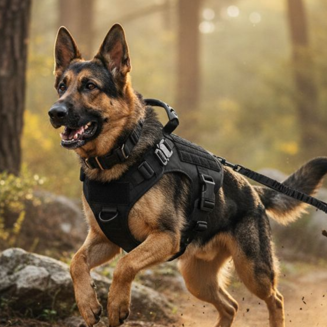 3-in-1 No-Pull Tactical Harness, Collar and Bungee Leash Set